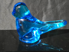 Vintage RON RAY Bluebird Of Happiness Art Glass Figurine 4&quot; Paperweight ... - $230.38 MXN