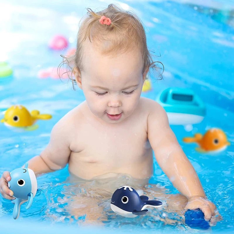 Baby Bath Toys for Toddler 1-3 Years Floating Wind-up Shower Toys Swimming - £7.29 GBP+