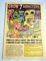 1966 Color Ad Grow 7 Monsters,  Plant Creatures Come To Life Elbarr Dist... - $7.99