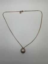 Vintage PARK LANE Gold Pearl Necklace 16&quot; - £11.07 GBP