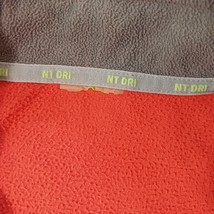 Nordictrack Mens Orange & Gray 1/4 Zip Long Sleeve Pullover Sweatshirt Chest 52" image 3