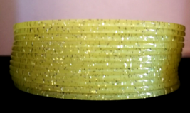 Yellow Plastic Bangles Bracelets Set for Women Indian Vintage Preowned Used 2.8 - £11.98 GBP