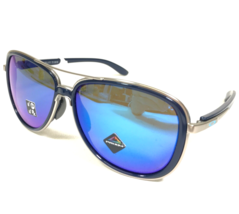 Oakley Sole Split Volta OO4129-0758 Argento Blu Navy Aviatori Prisma Lenti - £183.86 GBP