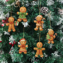 12PCS Christmas Wooden Gingerbread Man Ornaments Xmas Tree Hanging 2025 ... - $27.20 CAD