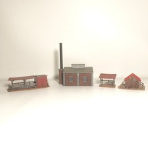 HO Scale Commerical Farm Building Lot – Factory Barn Sheds Hunter Cabin - $34.95