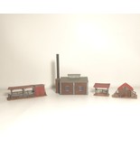 HO Scale Commerical Farm Building Lot – Factory Barn Sheds Hunter Cabin - $34.95
