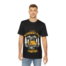 Humorous &quot;Camping Retirement Plan&quot; Meme T-Shirt for Camping Enthusiasts:... - £31.52 GBP+