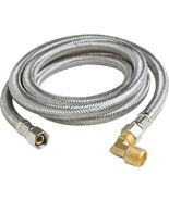 Stainless Steel Dishwasher Hose  3/8&quot; x 3/8&quot; x 48&quot; with elbow - $11.15