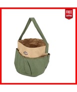 Waterproof Canvas Round Tool Bag with Sturdy Handle for Garden Enthusiasts - $752.39 MXN