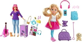 Barbie Doll Daisy Let&#39;s Go on a Trip with Accessories (Mattel Fvv26) + Chelsea L - £235.20 GBP