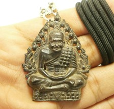 LP Tuad 1970s Thai Buddha amulet pendant necklace blessed thuad legend magical m - £60.10 GBP