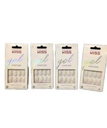 Lot 4 Pkgs Kiss Gel Fantasy Nail Set FC13 Short Solid White 28 Nails ea pkg - $39.25 CAD