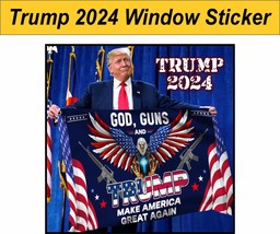 Trump 2024 Sticker GOD GUN AND TRUMP Exterior Decal OR Magnet - Various Sizes - £5.43 GBP+