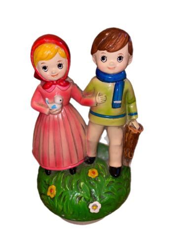 Primary image for Berman /Anderson Music Box Rotating Cute Couple Plays Somewhere My Love Vintage