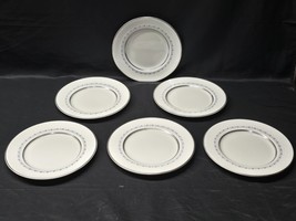 Vintage ROYAL DOULTON 6.5&quot; Bread / Dessert Plates TIARA Platinum Trim - ... - $20.38