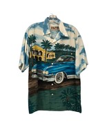TORI RICHARD Men&#39;s Vintage Car Hawaiian Scene  Beach Shirt mens size S c... - $52.94 CAD