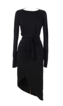 NWT Young Fabulous &amp; Broke YFB Keylen in Black Asymmetrical Jersey Dress L - £32.50 GBP