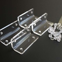 4 x V2, 5mm thickness, Angle L Brackets, Polished Clear Transparent Pers... - £23.34 GBP