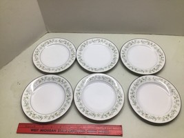 Set of 6 Vintage Noritake Savannah 2031 8 1/4 snack plates Japan Porcelain - £31.65 GBP