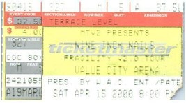 Vintage Nove Pollici Unghie Ticket Stub Aprile 15 2000 Columbus Ohio - $39.58