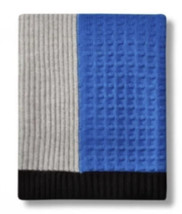 LEGO Collection x Target Gray/Blue Color Block Sweater Knit Throw Blanket NWT - £39.51 GBP