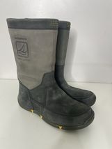 DISTRESSED SPERRY TOP SIDER GRAY  LEATHER  WATERPROOF LINED WINTER SNOW ... - $21.24