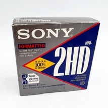 Sony 2HD IBM Formatted HD Diskettes 3.5&quot; 1.44MB, 10MFD-2HD 8 disks missing 2 - £7.95 GBP