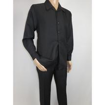 Men's MONTIQUE Two Piece Set Walking Leisure Suit 2372 Black Tone on Tone image 3