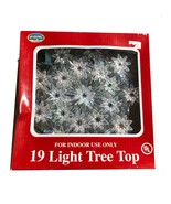 Vintage Tree Top 19 LITE TINSEL STAR TREE TOP Red lights - £12.02 GBP