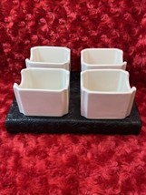 Ceramic Sugar Pack Holders IMPERFECT FLAWS Syscoware 4 Pack 3 1/2” X 2 1/2” Used - £9.02 GBP