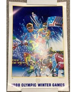 Hiro Yamagata 1988 Olympic Winter Games  24 Inch X 36 Inch Poster Unsigned - $66.41 CAD