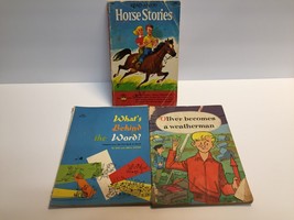 3 Vtg Books Horse Stories/Oliver Becomes a Weatherman/What&#39;s Behind the Word? - £3.03 GBP