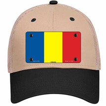 Romania Flag Novelty Khaki Mesh License Plate Hat - £22.73 GBP