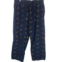 Woolrich Pajama Pants XL Mens Dog Print Straight Leg Pockets Pull On Sleepwear - £12.48 GBP