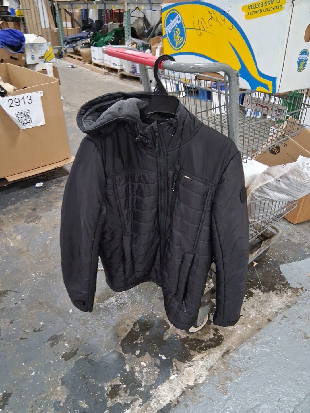 Gerry Mens winter Coat Size Large Black With Hood And 1 Inside Pocket 49... - $35.99