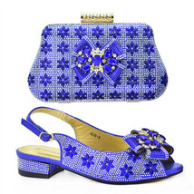 Italian Shoes And Bags African Sandals Bag With Rhinestone 1 Set Wedding Ladies - £86.32 GBP