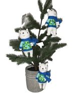 New 2021 Dressed Polar Bear Christmas Tree Ornament Lot Of 3 Target Wond... - $420.04 MXN