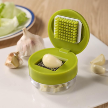 Mini Garlic Chopper and Press with Container, Emptycolor Manual Garlic M... - $9.61
