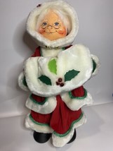 Annalee Doll Mobilitee Mrs. Santa Claus 18&quot; Muff 2006 - £41.70 GBP