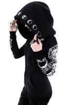 Women Casual Hoodies  Hoodie Sweatshirt Witch Moon Girls Black Long Sleeve Goth  - £75.38 GBP