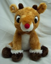 CUTE SOFT RUDOLPH THE RED NOSED REINDEER 10&quot; Plush STUFFED ANIMAL Toy Ko... - £15.57 GBP