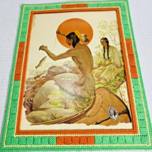 Fayerweather Babcock Native Art Print Mosinee Paper Mills Calendar Top Vintage - £13.40 GBP