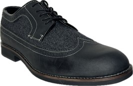 G.H.BASS WILL MEN&#39;S BLACK COMBO WINGTIP SADDLE SHOES Size 11.5, 2892-002 - £54.72 GBP