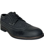 G.H.BASS WILL MEN&#39;S BLACK COMBO WINGTIP SADDLE SHOES Size 11.5, 2892-002 - £56.12 GBP