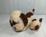 Plush Mom dog baby puppy musical pink closed eyes cream brown How much i... - $72.76