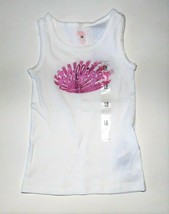 Tommy Hilfiger Toddler Girls White Tank Top Purple Sunrise Logo 18M &amp; 2T NWT - £8.94 GBP