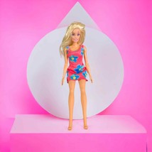 Barbie Doll 2015 Fashionista Blue Dress Pink Flowers Girls Collector Piece Kids - £11.74 GBP