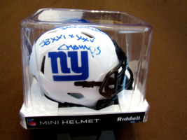 BILL PARCELLS SBXXI XXV CHAMPS NY GIANTS COACH SIGNED AUTO LUNAR MINI HE... - $247.49