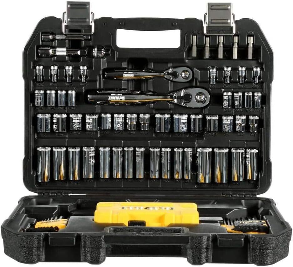 Dewalt Mechanics Tools Kit And Socket Set, 1/4&quot; &amp; 3/8&quot; Drive, Sae,, Dwmt... - $89.92