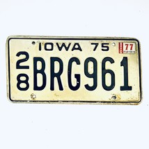 1977 United States Iowa Delaware County Passenger License Plate 28 BRG961 - £13.22 GBP